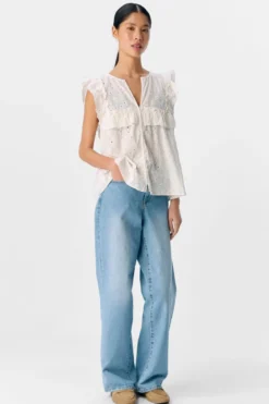 Cillie Frill Top - Sky Danser