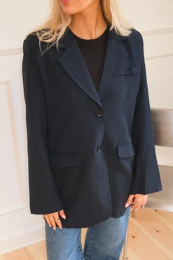 Claire Oversized Blazer - Navy