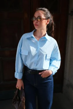 Clara Oversized Skjorte - Lyseblå