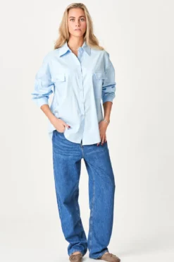 Clara Oversized Skjorte - Lyseblå