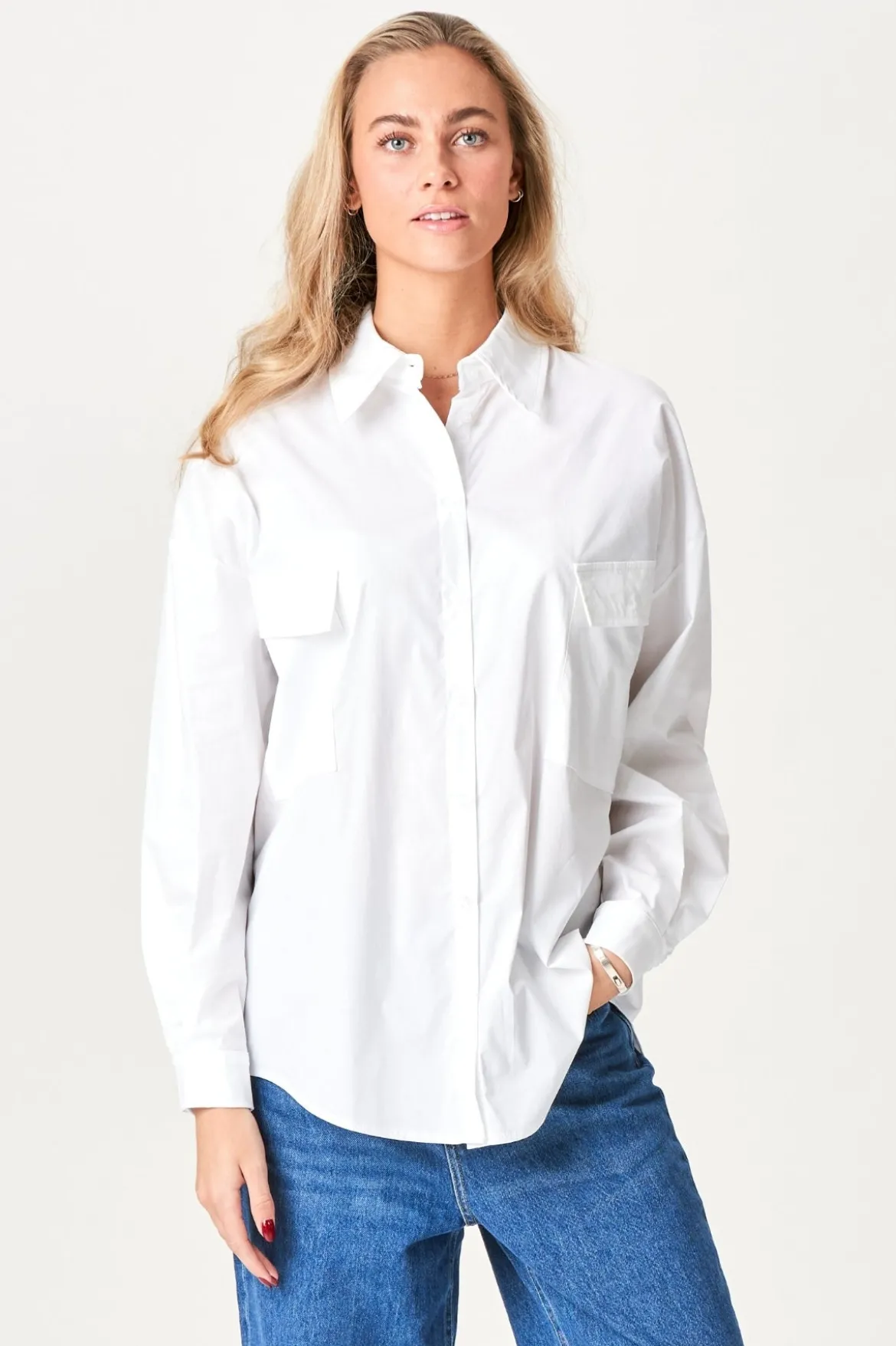 Clara Oversize Skjorte - Hvid