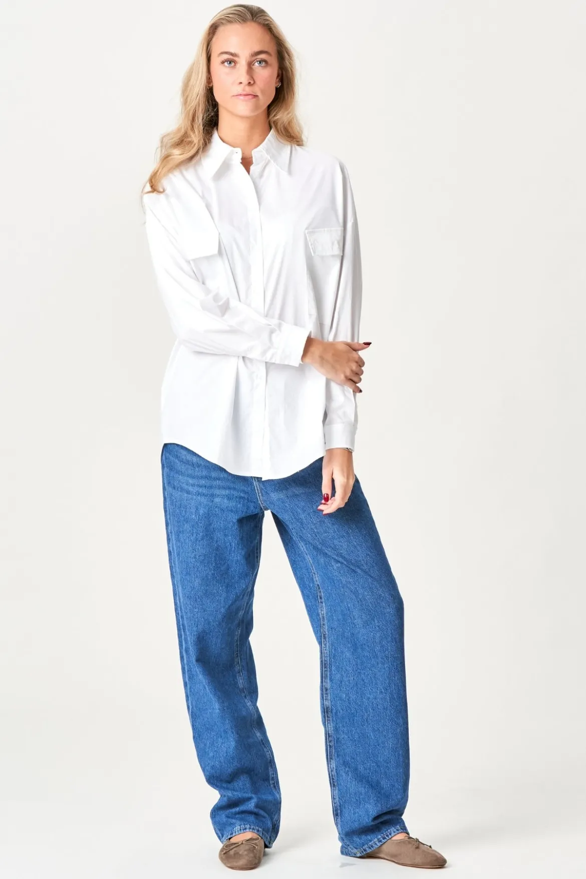 Clara Oversize Skjorte - Hvid