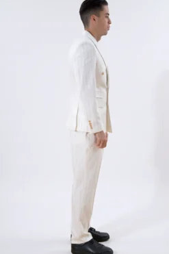 Classic Blazer - White Pinstripe