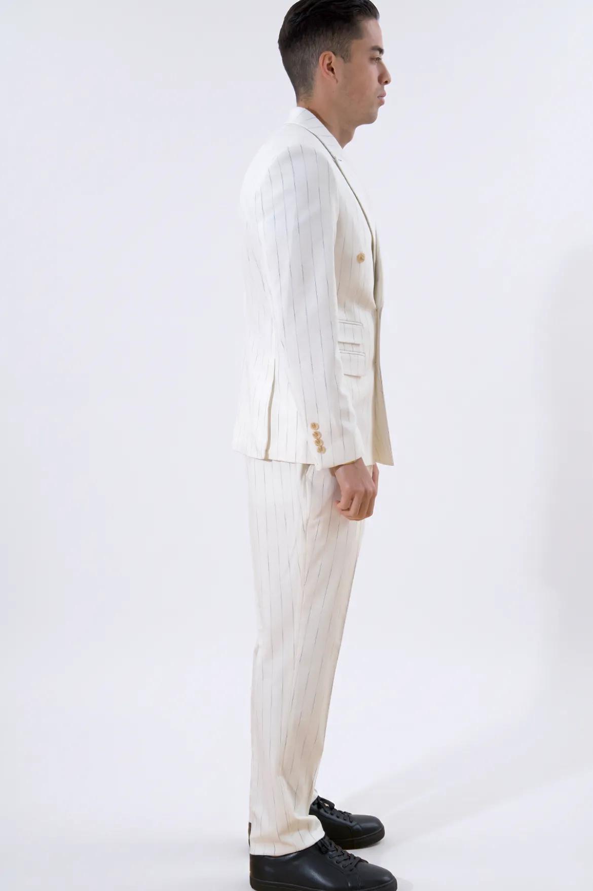 Classic Blazer - White Pinstripe
