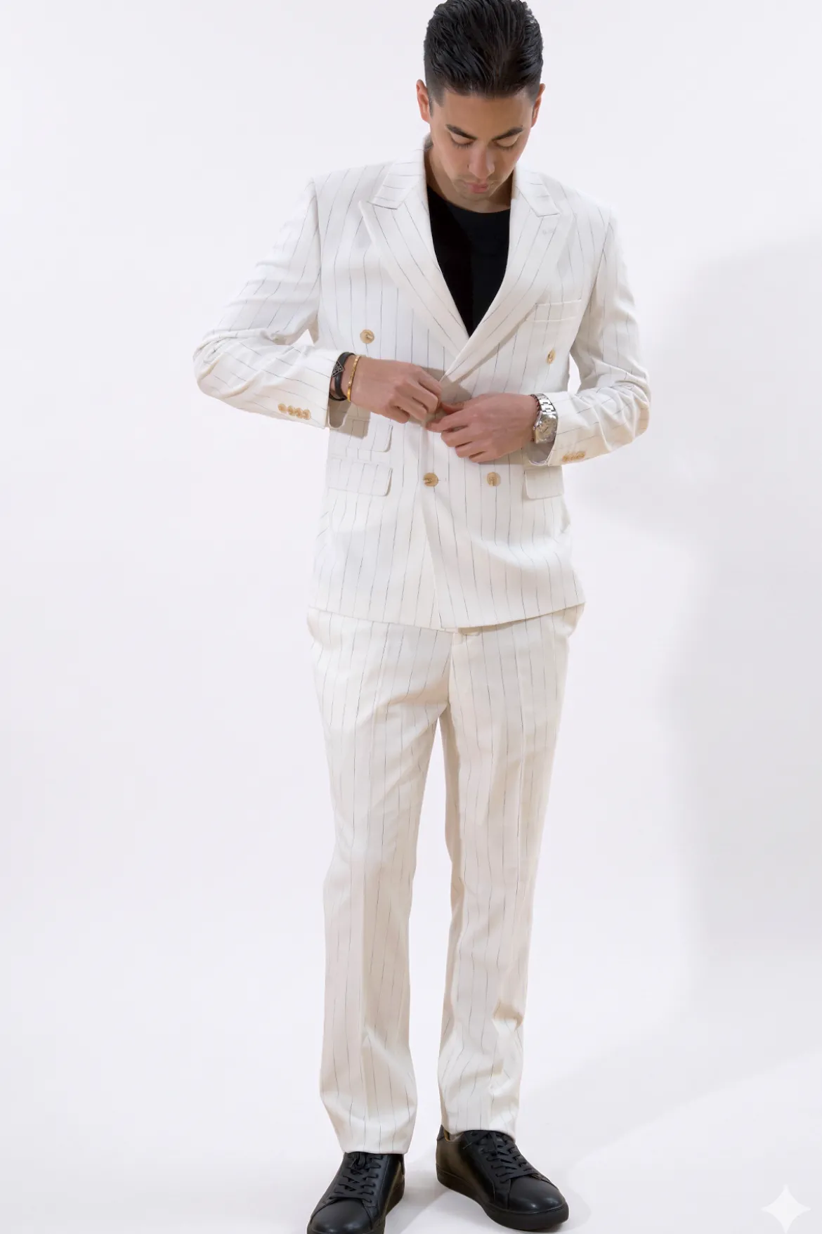 Classic Blazer - White Pinstripe