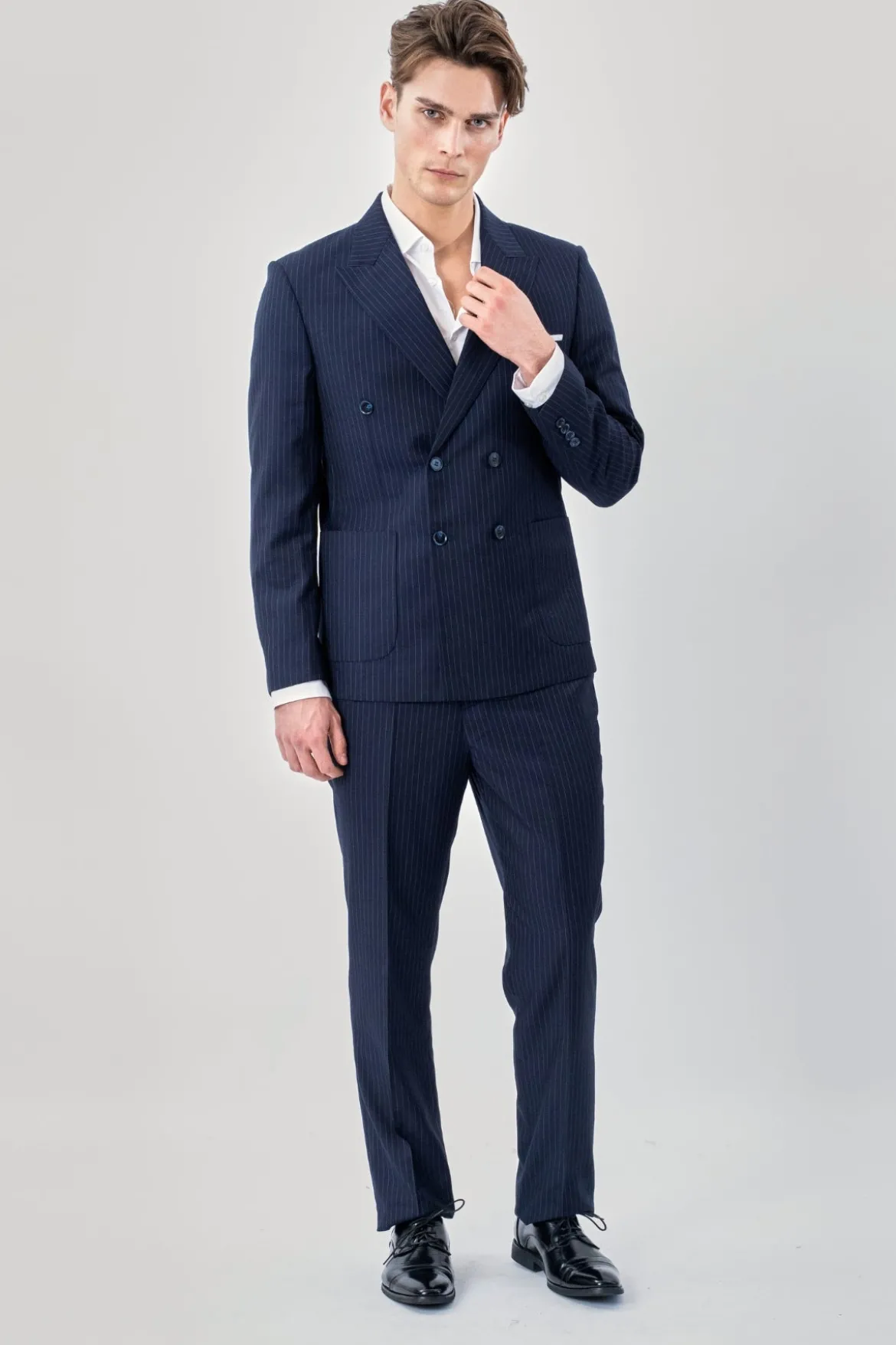 Classic Pants - Navy Nålestribet