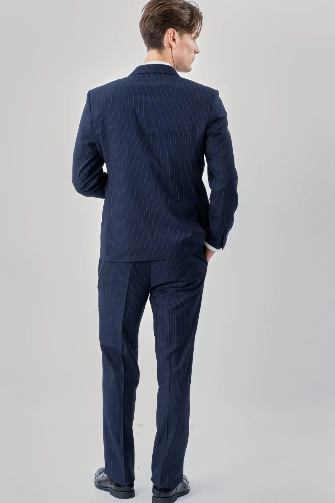 Classic Pants - Navy Nålestribet