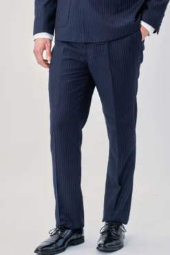 Classic Pants - Navy Nålestribet