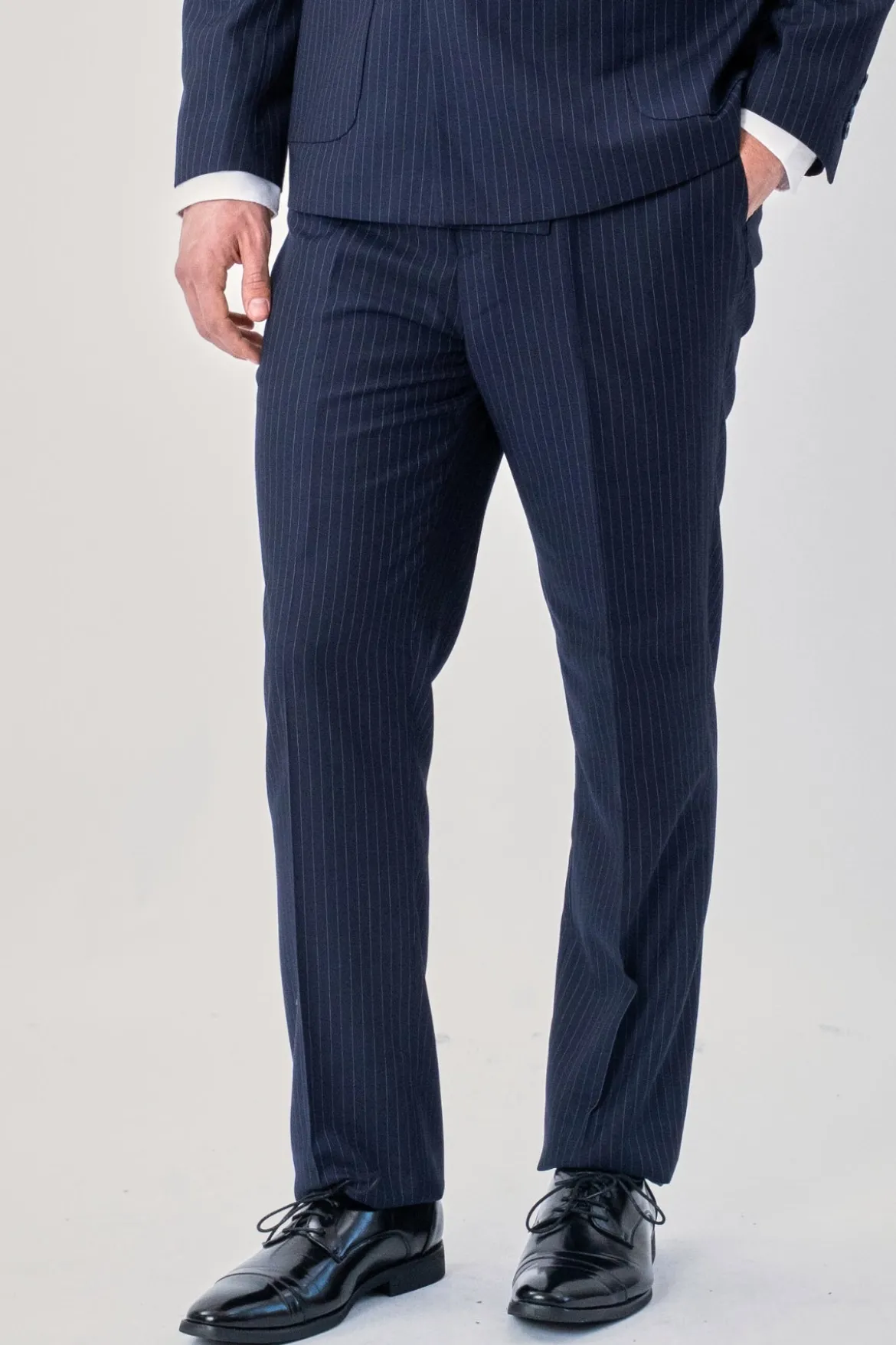 Classic Pants - Navy Nålestribet