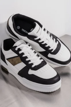 Classic Sneaker - White/Black/Khaki