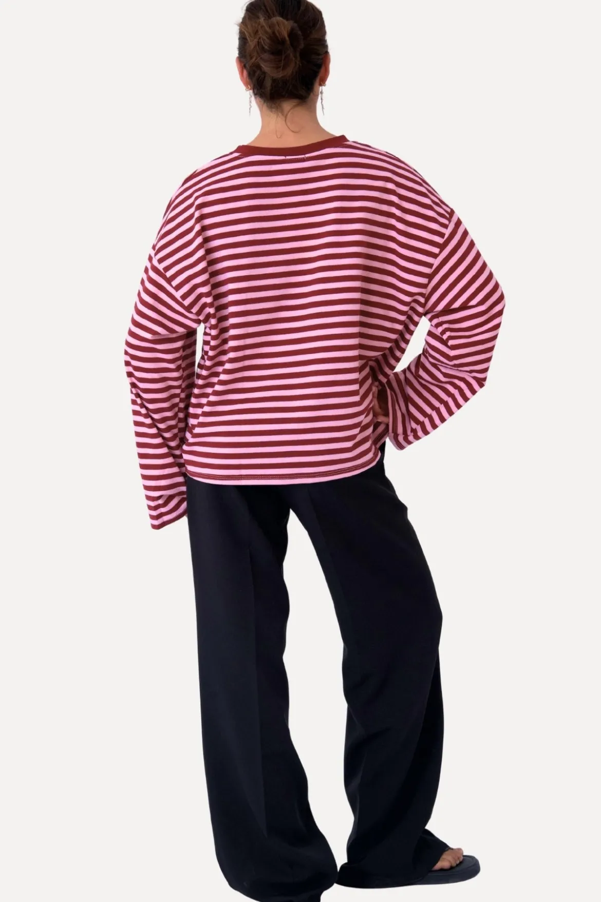 Cleo Bluse - Burgundy/Pink
