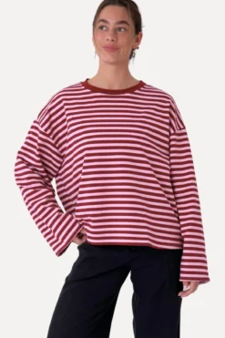 Cleo Bluse - Burgundy/Pink