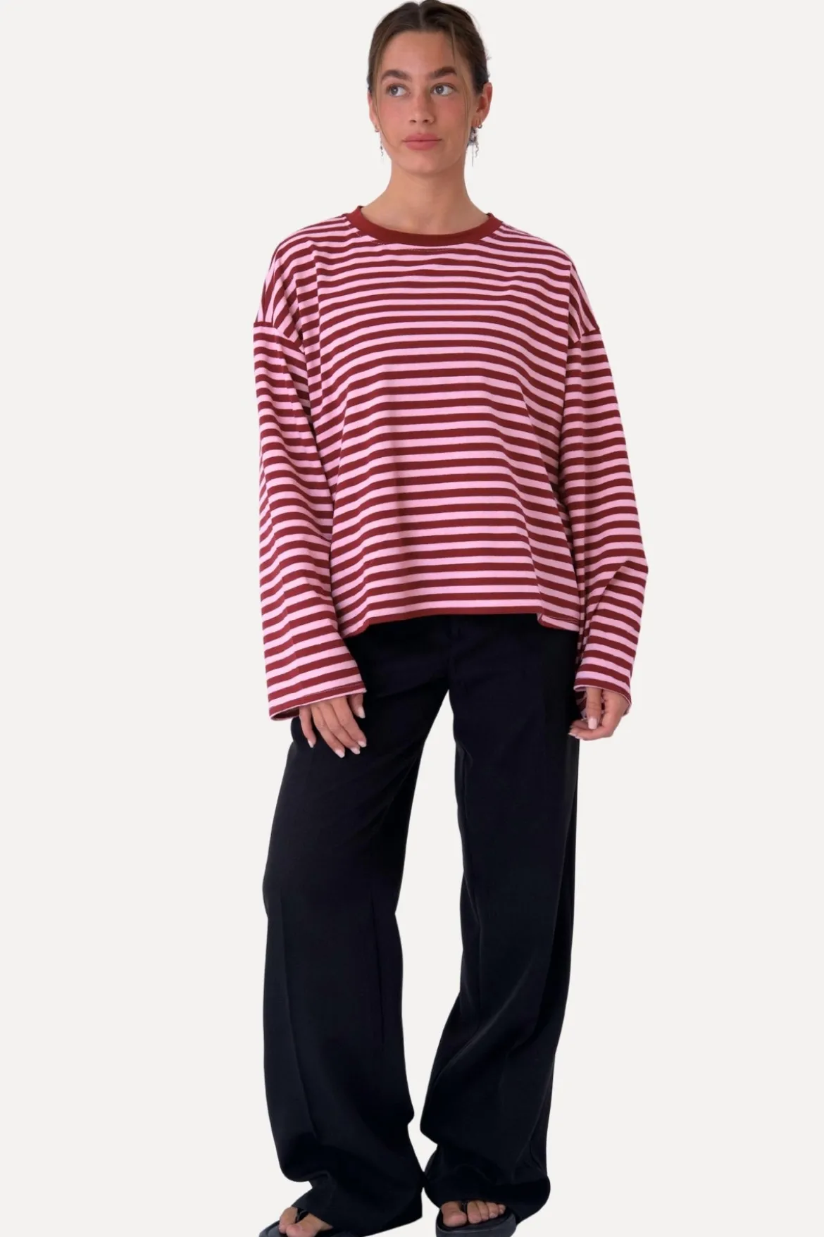 Cleo Bluse - Burgundy/Pink