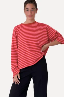 Cleo Bluse - Rød/Pink