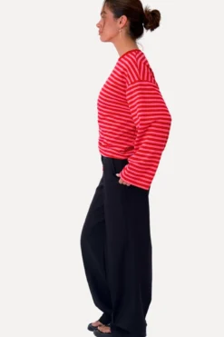Cleo Bluse - Rød/Pink