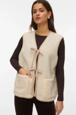 Cleo Kort Vest - Oatmeal