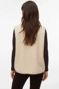 Cleo Kort Vest - Oatmeal
