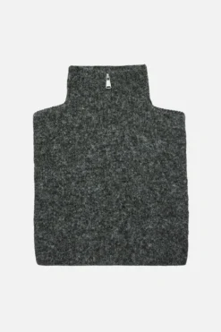 Cora Zipper Bibneck - Mørk Grå Melange