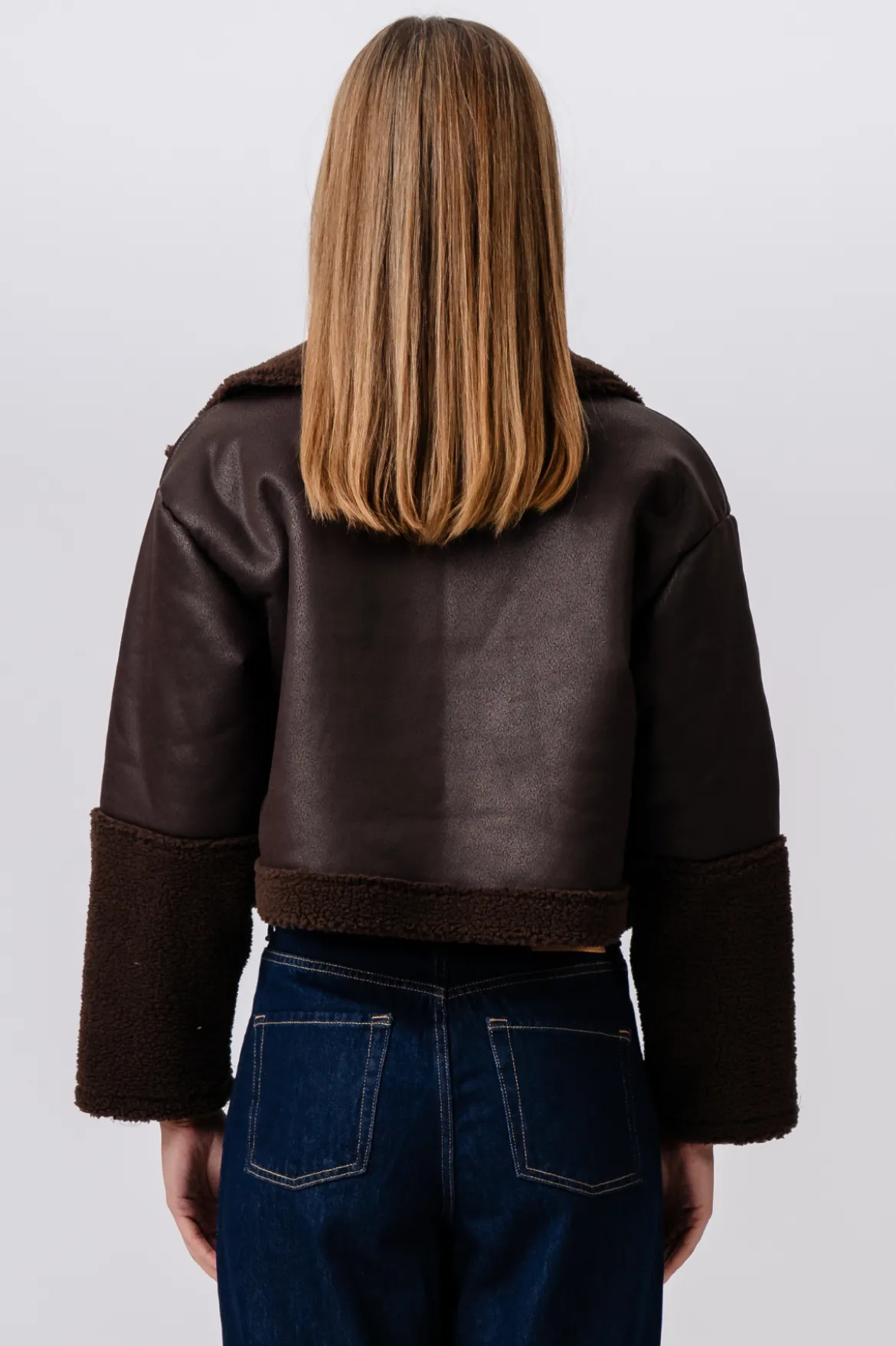 Daisy Shearling Jakke - Brun/Sort