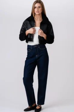 Daisy Shearling Jakke - Sort/Sort