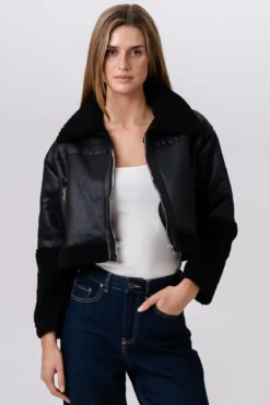 Daisy Shearling Jakke - Sort/Sort