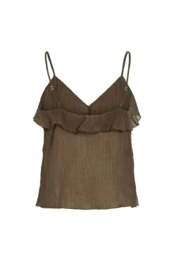 Danira V-Hals Singlet Top - Slate Black