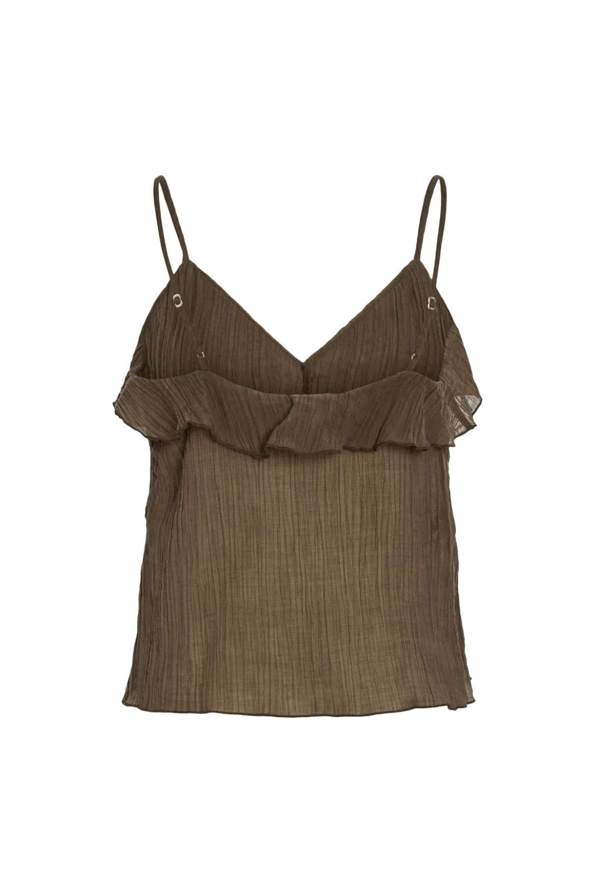 Danira V-Hals Singlet Top - Slate Black