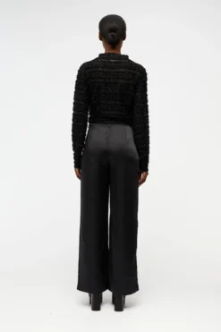 Debra Mid Waist Pants - Sort
