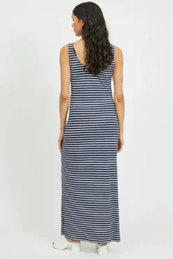 Dell Maxi Kjole - Navy Blazer/Sne Hvid
