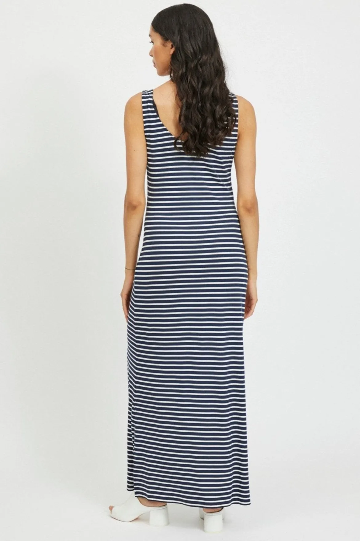 Dell Maxi Kjole - Navy Blazer/Sne Hvid