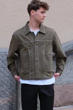 Denim Jakke - Khaki