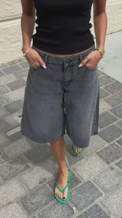 Denim Jorts - Grey Denim