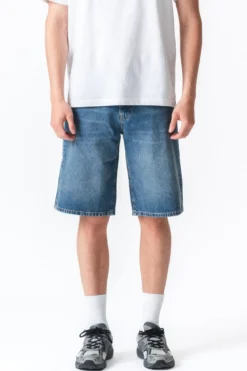 Denim Shorts Loose - Blå