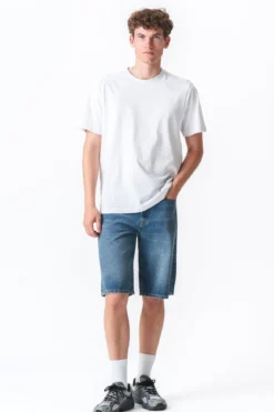 Denim Shorts Loose - Blå
