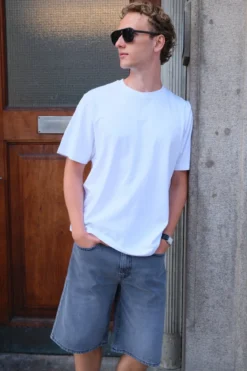 Denim Shorts Loose - Grå