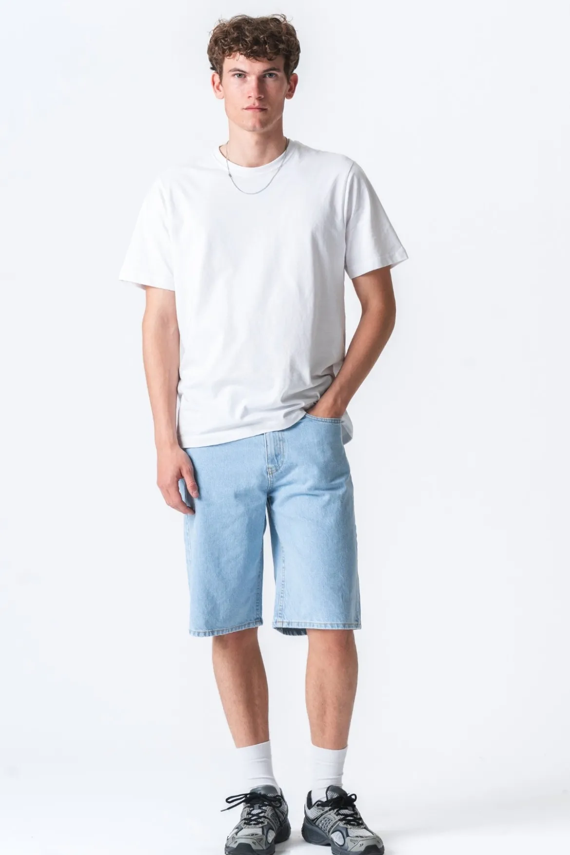 Denim Shorts Loose - Lyseblå