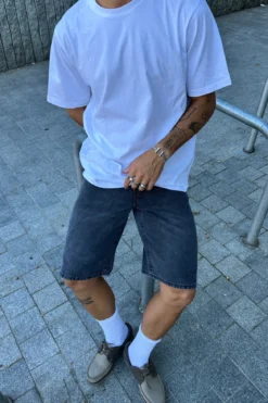 Denim Shorts Loose - Sort