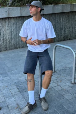 Denim Shorts Loose - Sort