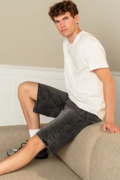 Denim Shorts Loose - Sort