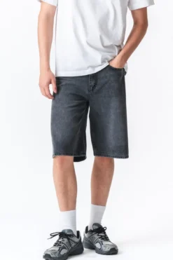 Denim Shorts Loose - Sort