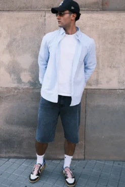 Denim Shorts Loose - Sort