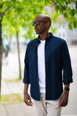 Den Originale Performance Oxford Skjorte - Navy