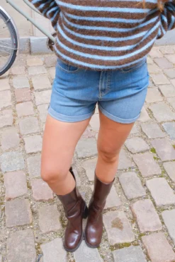 De Originale Performance Denim Shorts - Medium Blå Denim (Kvinde)