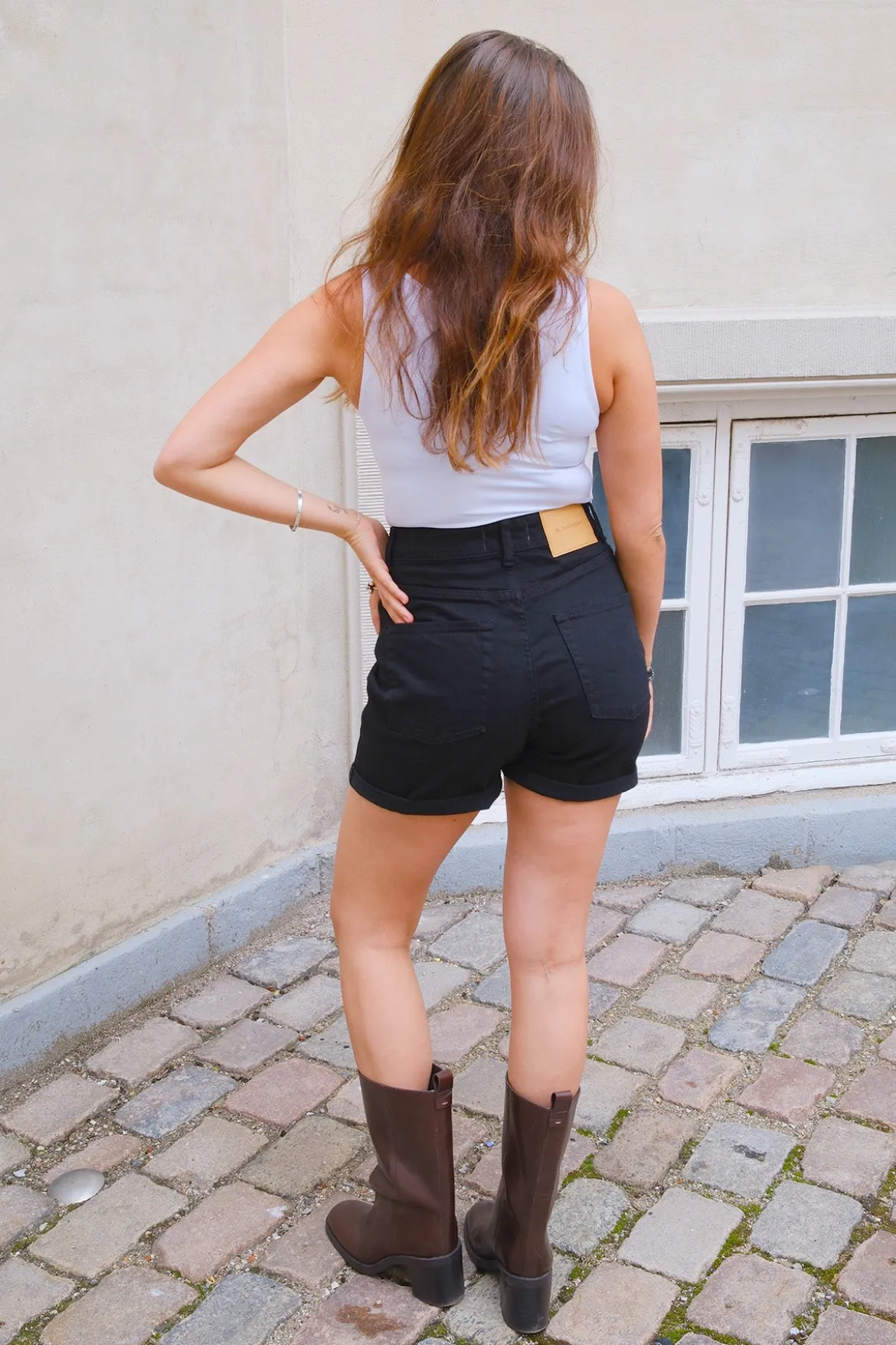 De Originale Performance Denim Shorts - Sort Denim (Kvinde)