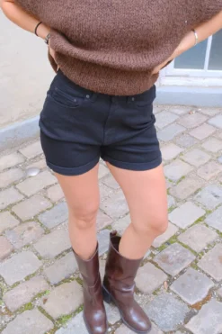 De Originale Performance Denim Shorts - Sort Denim (Kvinde)