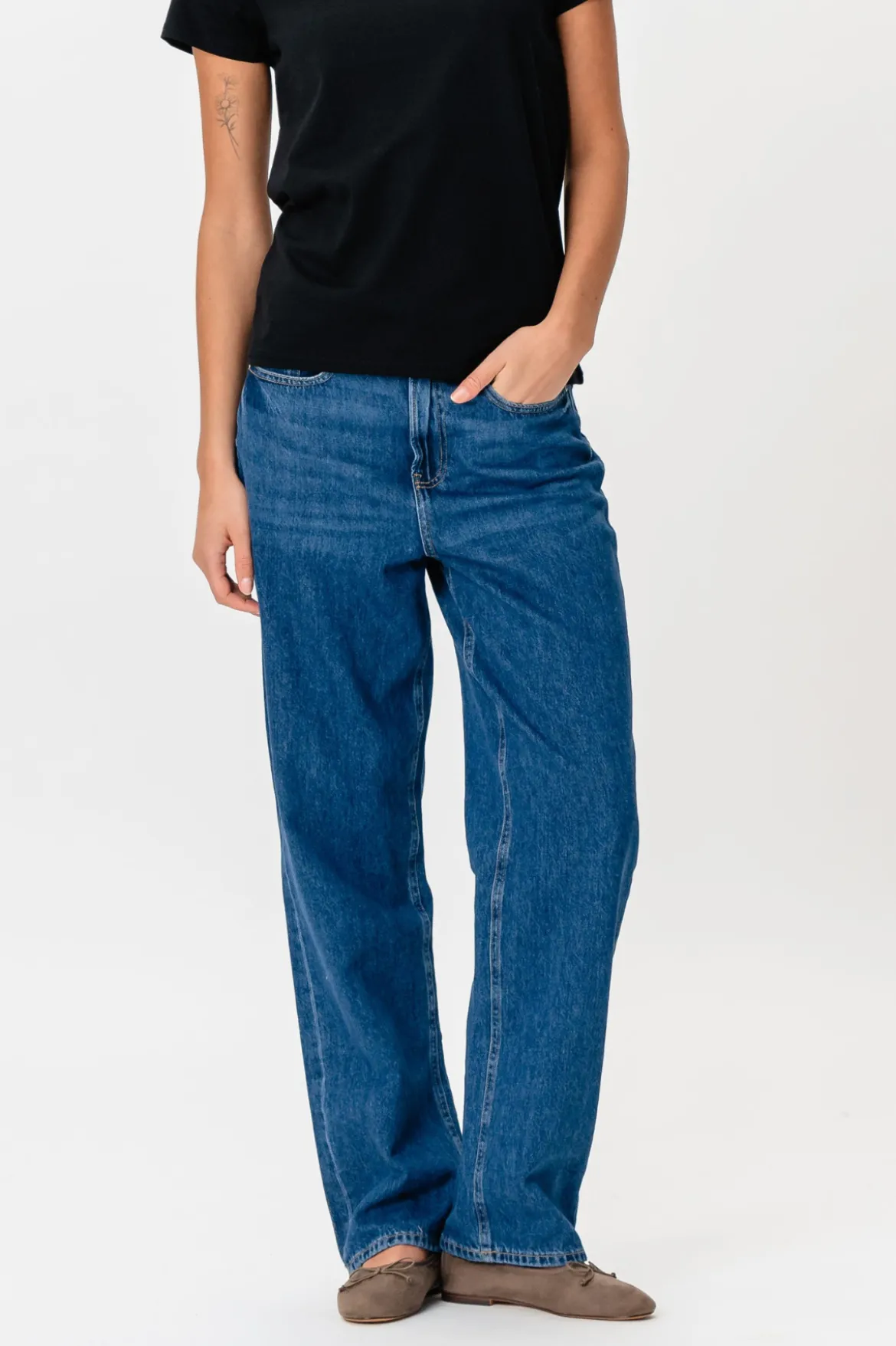 De Originale Performance Loose Jeans - Medium Blue Denim