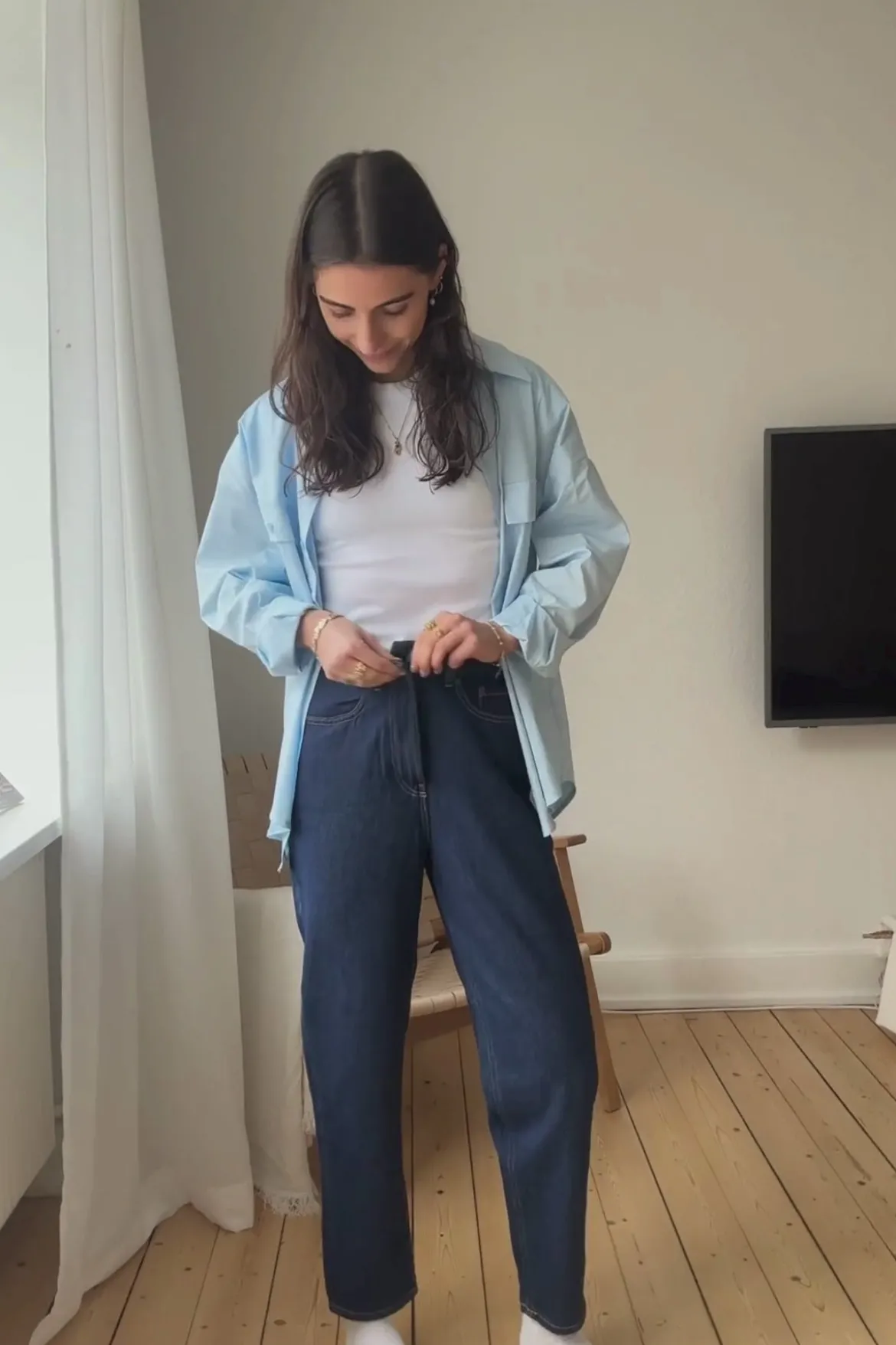 De Originale Performance Mom Jeans - Medium Blue Denim