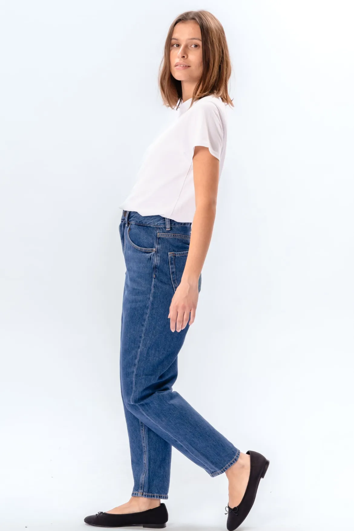 De Originale Performance Mom Jeans - Medium Blue Denim