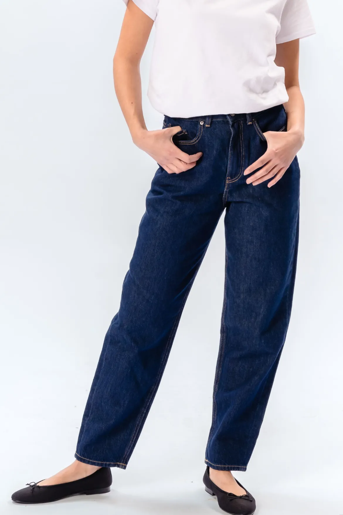 De Originale Performance Mom Jeans - Dark Blue Denim