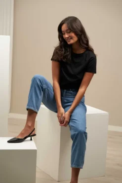 De Originale Performance Mom Jeans - Light Blue Denim